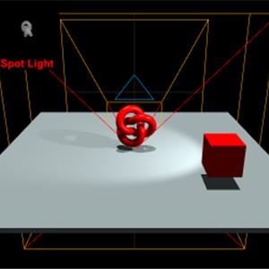 Three.js WebGL - 阴影贴图查看器示例